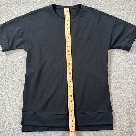 Lululemon Cut Above Tee Shirt With Side Slits Black Short Sleeve Women's Medium* - Picture 3 of 8